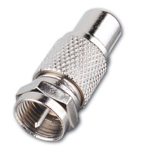 RCA Female Jack to Male F Plug Adapter