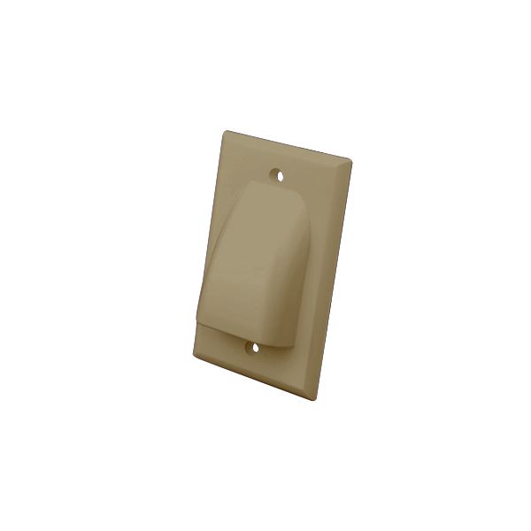 Flat Panel TV Bulk Cable Wall Plates- Single & Ivory