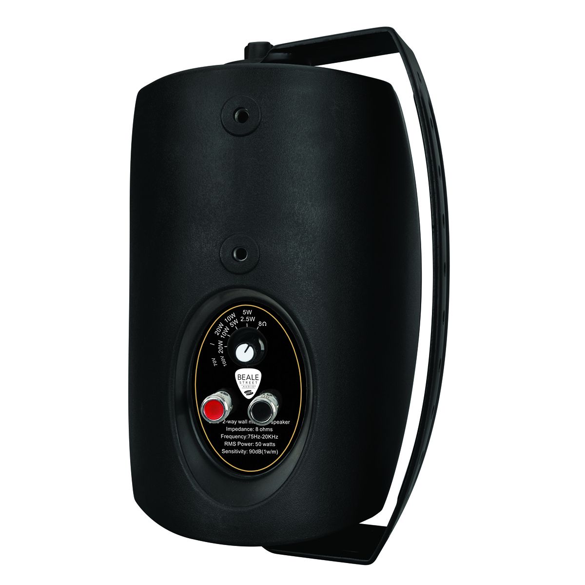 5.25in 8-Ohm-70v-100v On-Wall In & Outdoor Speaker, 50w - BK