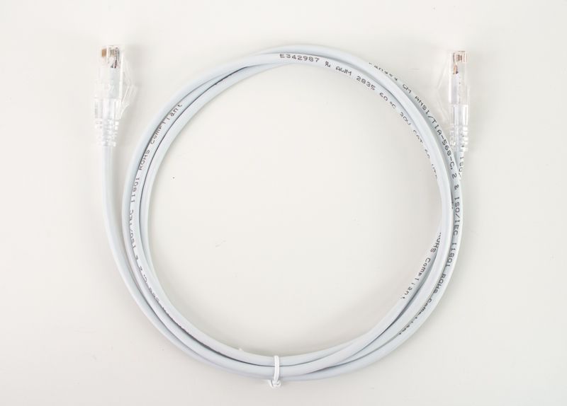 CAT6A Slim Patch Cord 10ft White  (077-2080/10WH)
