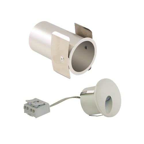 Asymmetric Wall Light, round, 1.4W, 3000 K, hardwire. White