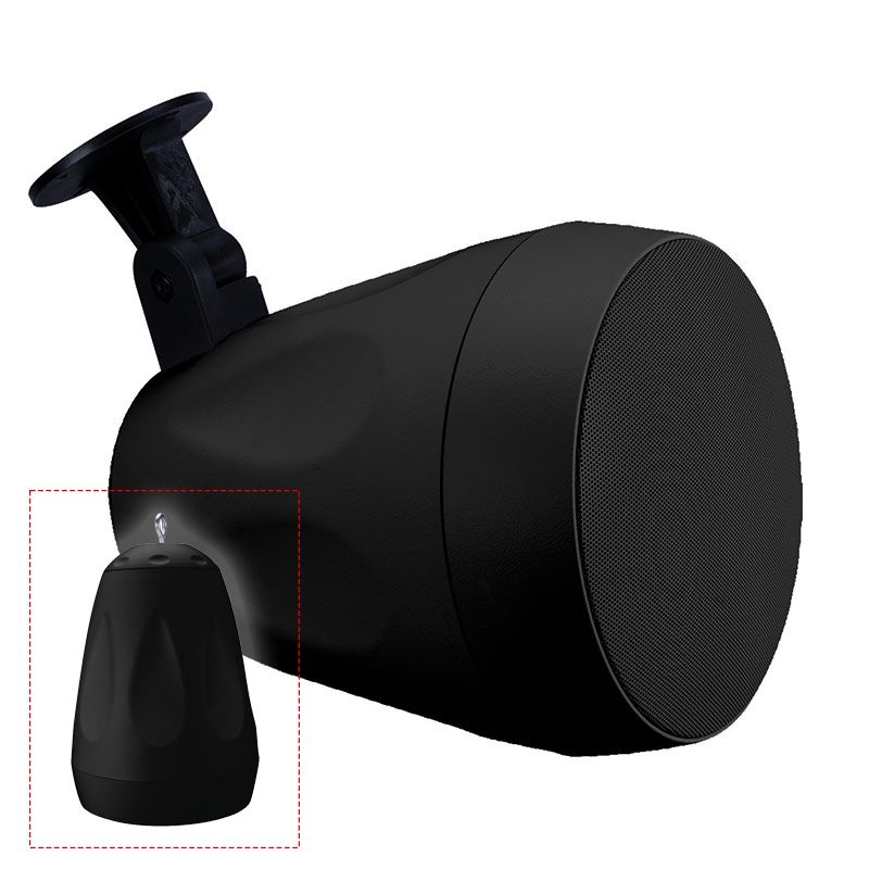 6.5 in 8 ohm-70V On-wall-Pendant, Indoor-Outdoor- Black