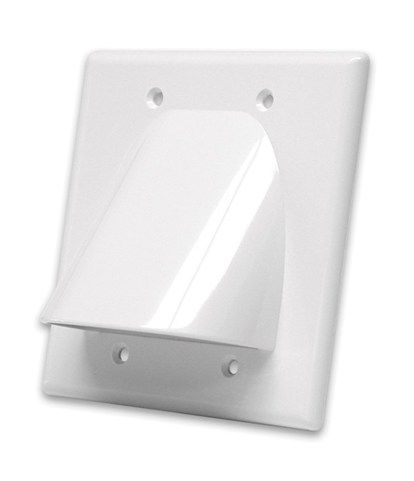 Bulk Cable Wall Plates- Dual & White