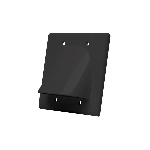 Bulk Cable Wall Plates- Dual & Black