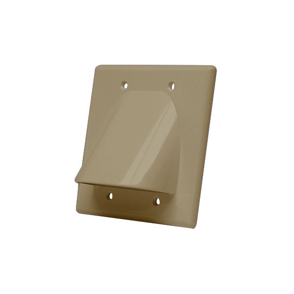 Bulk Cable Wall Plates- Dual & Ivory