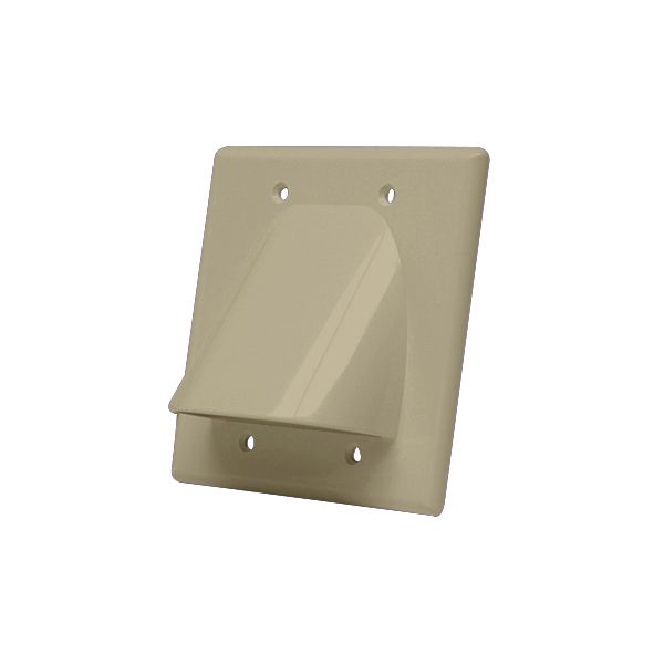 Bulk Cable Wall Plates- Dual & Almond