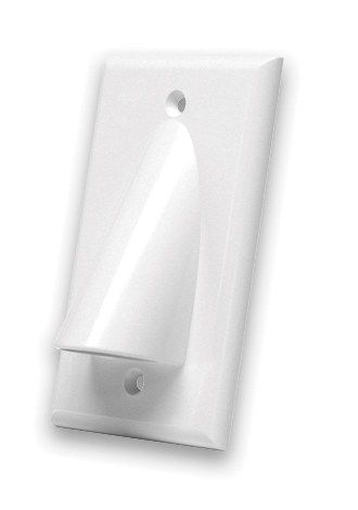 Bulk Cable Wall Plates- Single & White