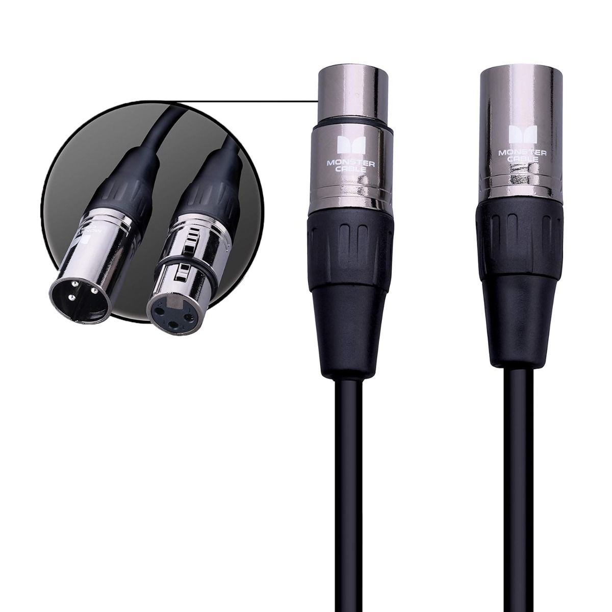 Monster Prolink Classic XLR Microphone Cable, 50ft Silver