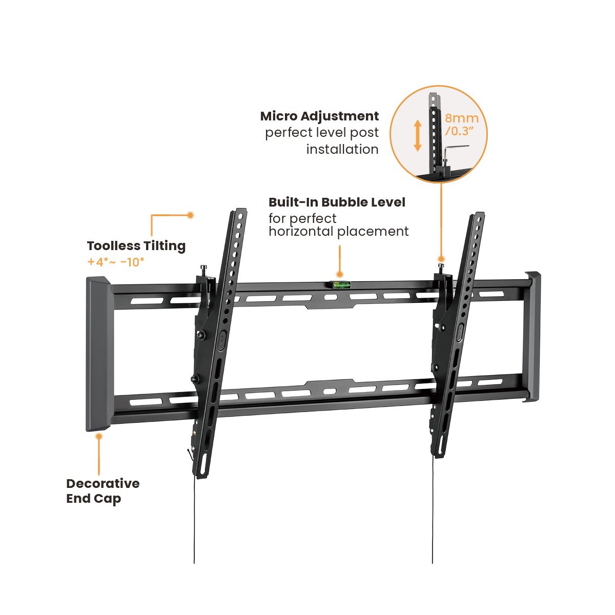 SynerG XL Tilt TV Mount, for 50in to 90in TVs or 800x400 VS