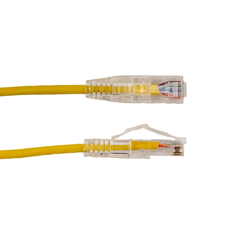 CAT6A Slim Patch Cord 1ft Yellow  (077-2027/1YL)