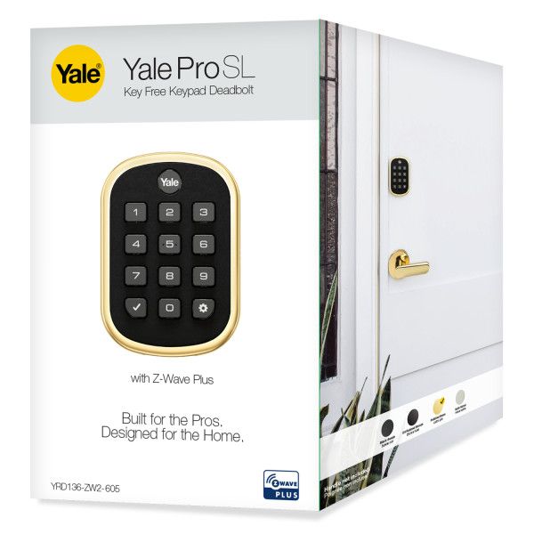 ProSL - Keypad Keyless Deadbolt w- Z-Wave, Polished Brass