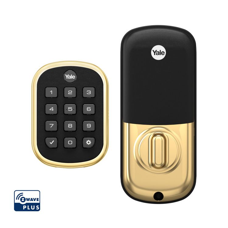 ProSL - Keypad Keyless Deadbolt w- Z-Wave, Polished Brass
