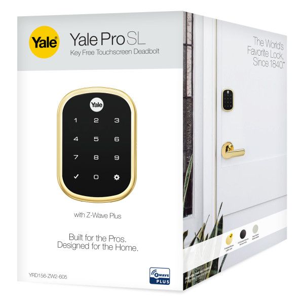 ProSL - Touchscreen Keyless Deadbolt w- Z-Wave, Plshed Brass