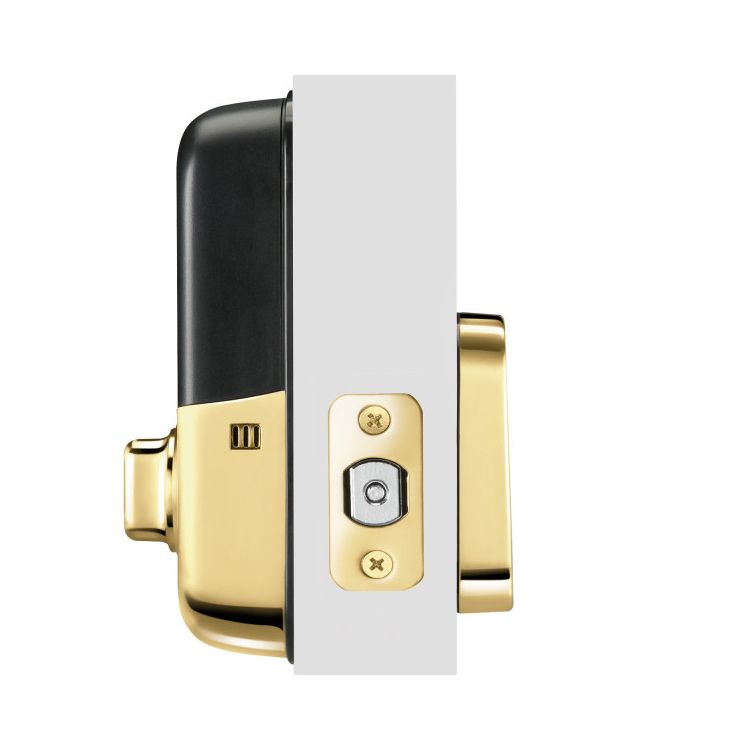 ProSL - Touchscreen Keyless Deadbolt w- Z-Wave, Plshed Brass