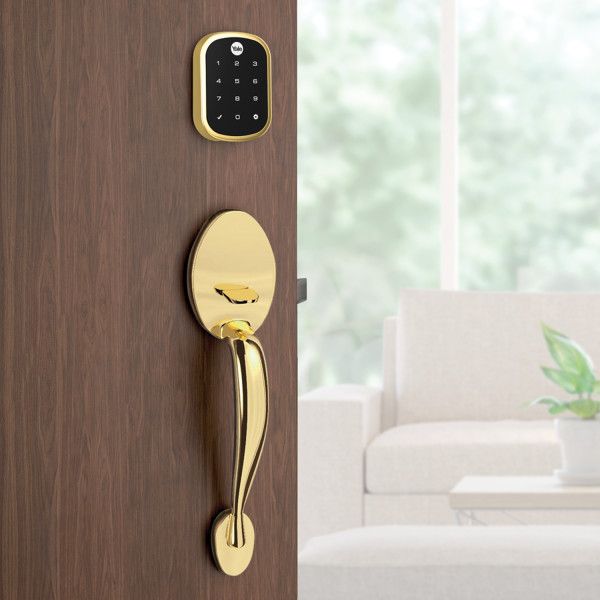 ProSL - Touchscreen Keyless Deadbolt w- Z-Wave, Plshed Brass