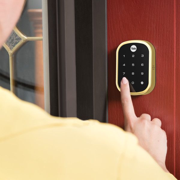 ProSL - Touchscreen Keyless Deadbolt w- Z-Wave, Plshed Brass