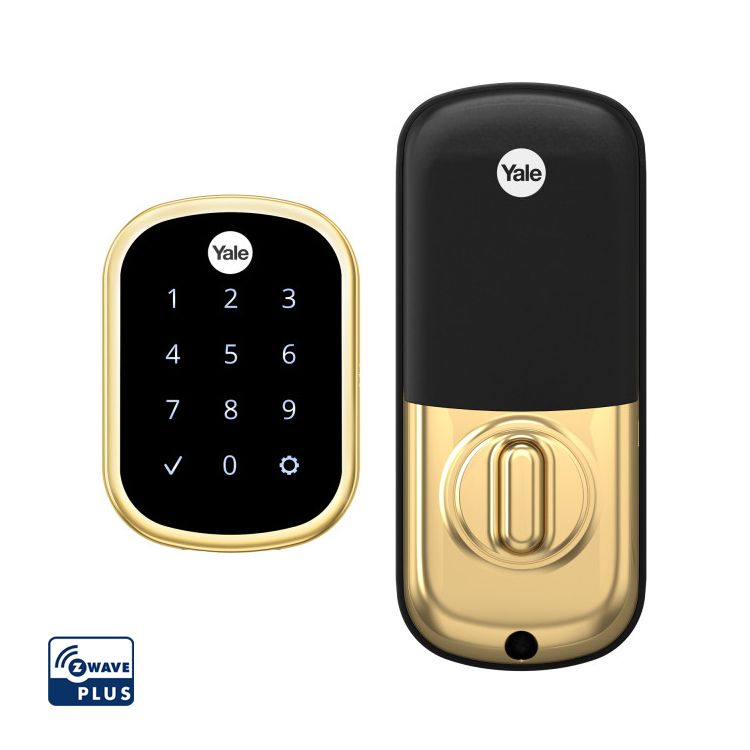 ProSL - Touchscreen Keyless Deadbolt w- Z-Wave, Plshed Brass