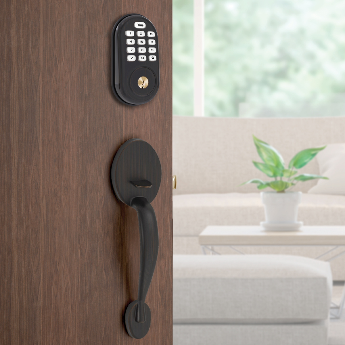 Assure Keypad Keyed Deadbolt w- Z-Wave, Oil Rubbed Bronze