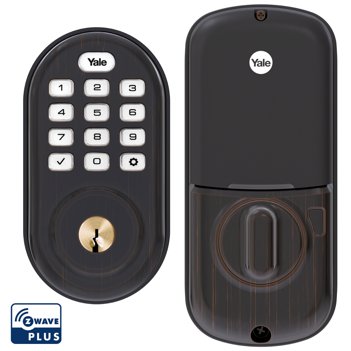 Assure Keypad Keyed Deadbolt w- Z-Wave, Oil Rubbed Bronze