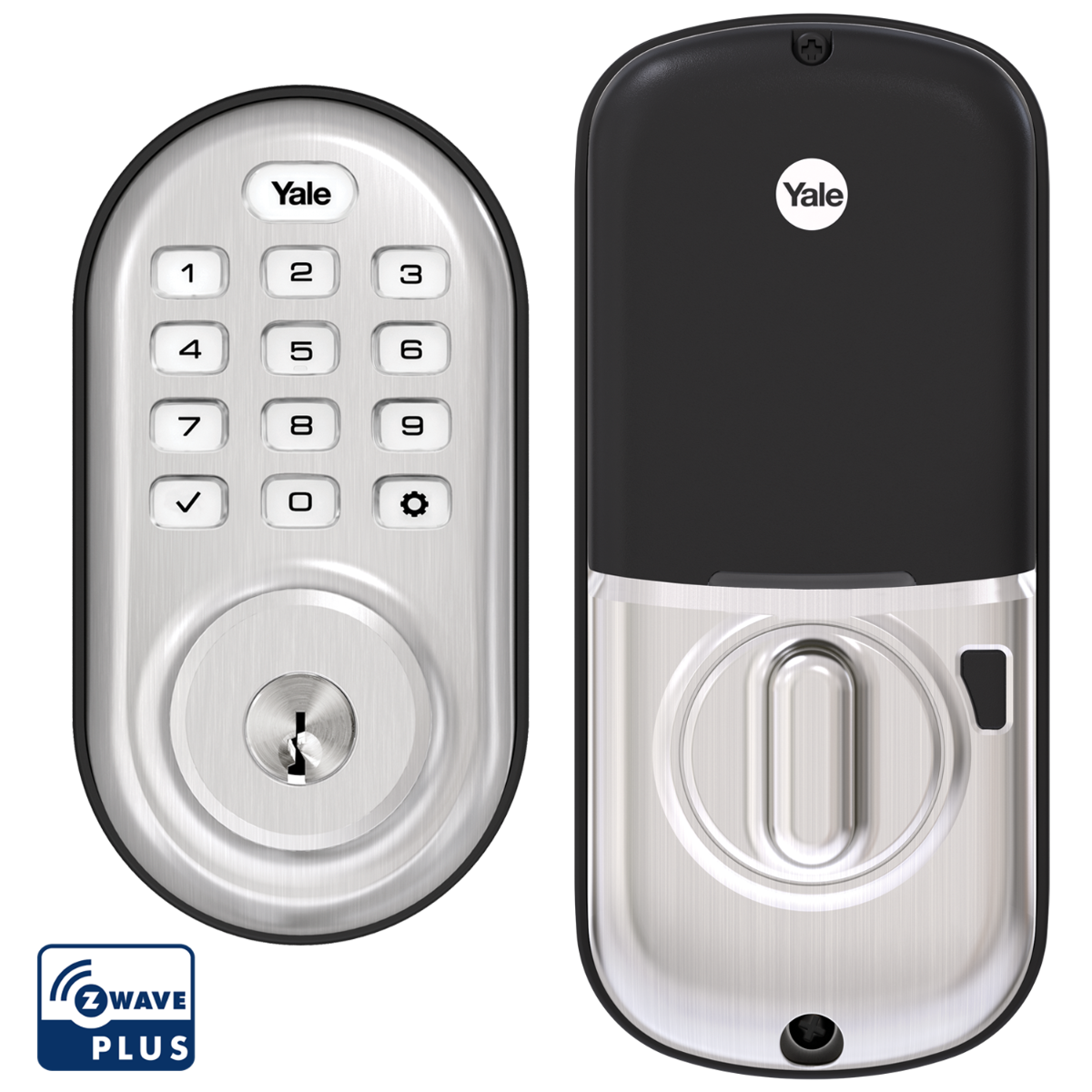 Assure Keypad Keyed Deadbolt w- Z-Wave, Satin Nickel