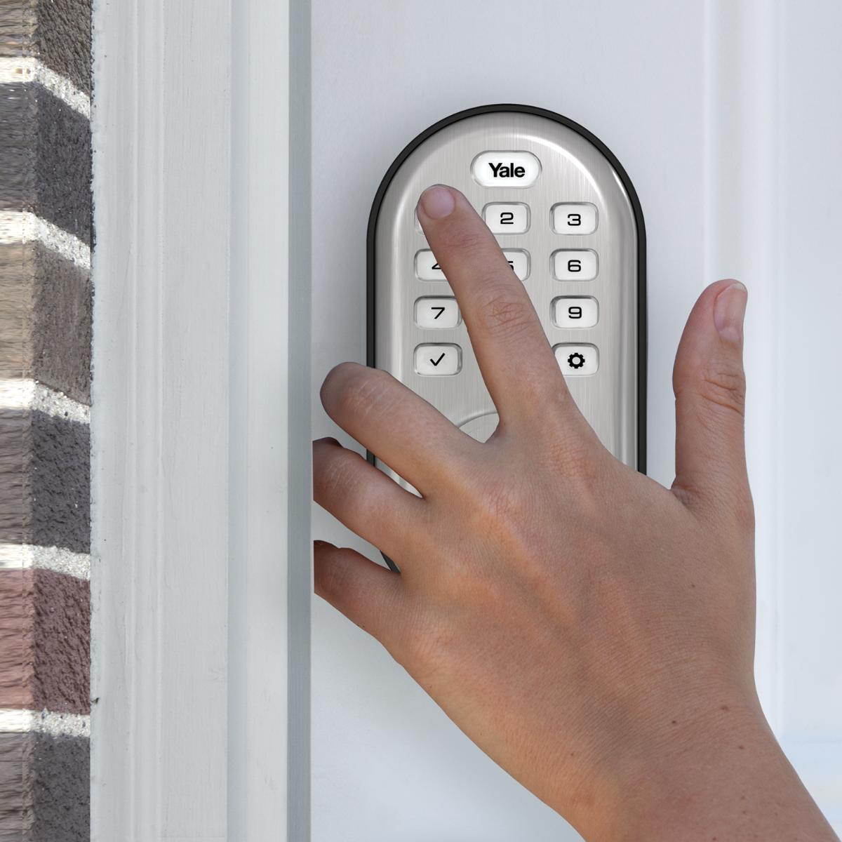 Assure Keypad Keyed Deadbolt w- Z-Wave, Polished Brass