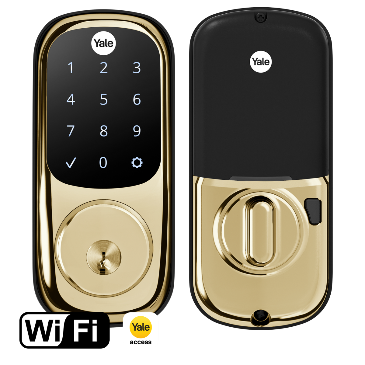 Assure Touchscreen Deadbolt w- WiFi, Polished Brass