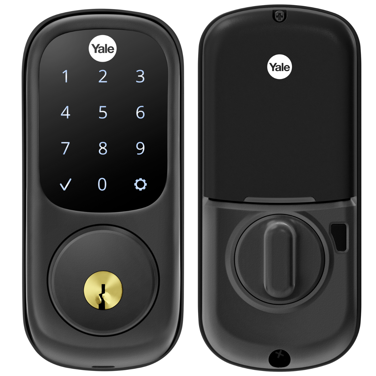 Assure Touchscreen Deadbolt w- no radio, Black Suede
