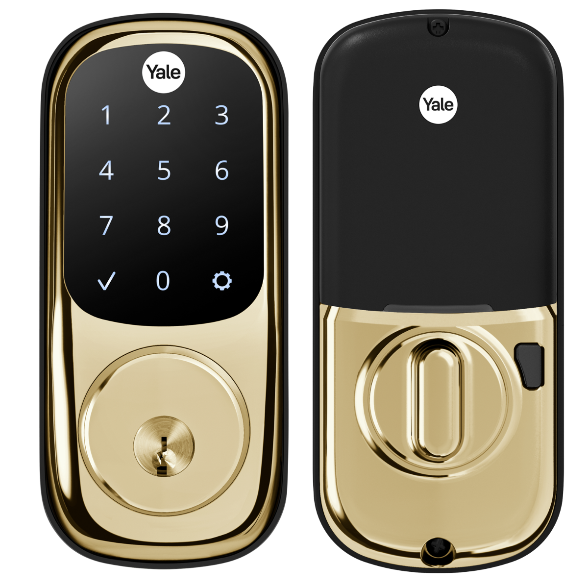 Assure Touchscreen Deadbolt w- no radio, Polished Brass