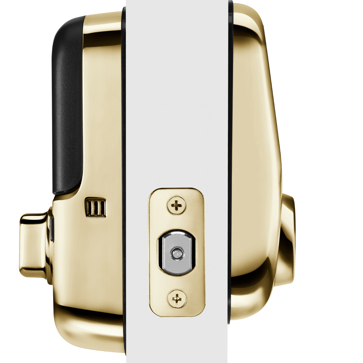 Assure Touchscreen Deadbolt w- Z-Wave, Polished Brass
