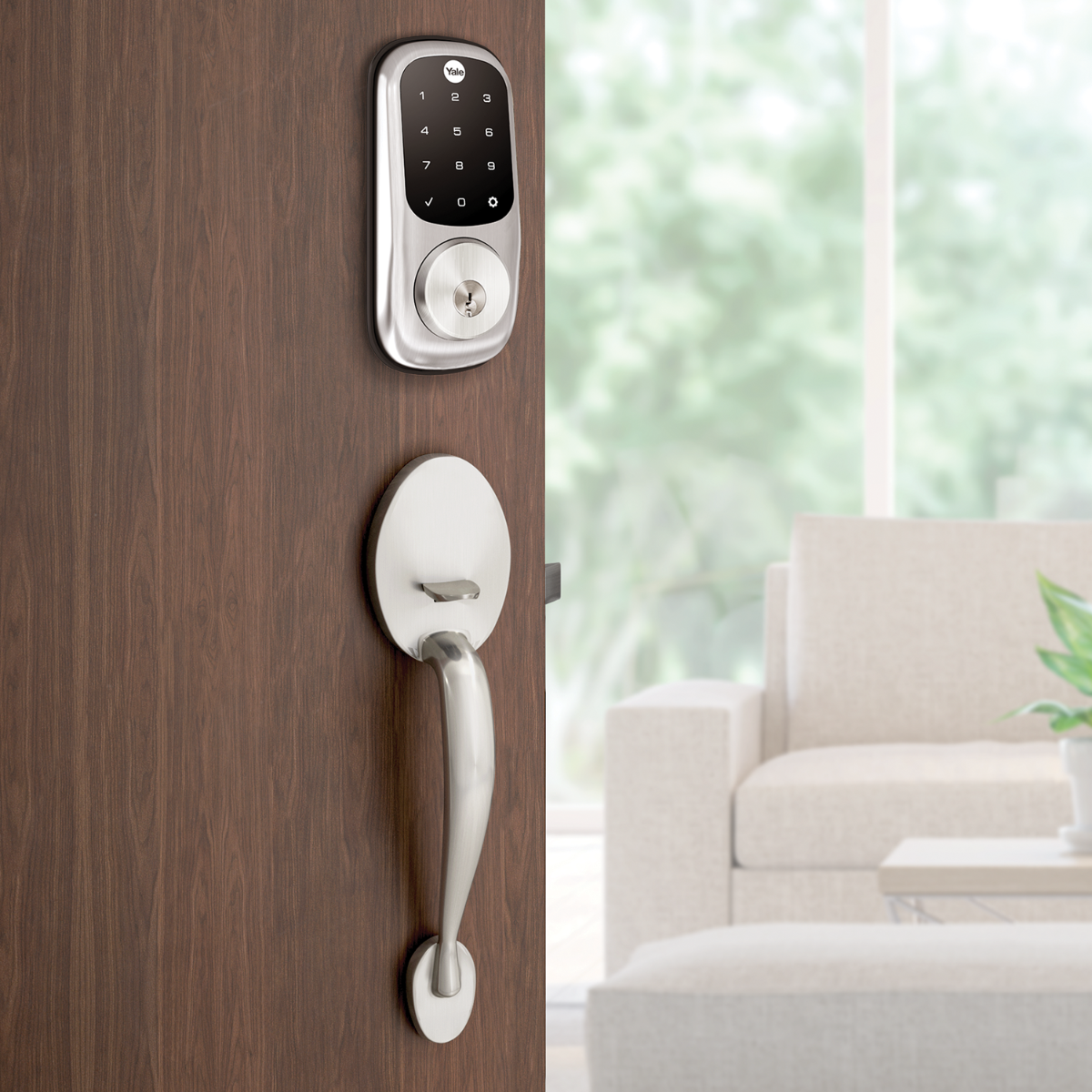 Assure Touchscreen Deadbolt w- Z-Wave, Satin Nickel