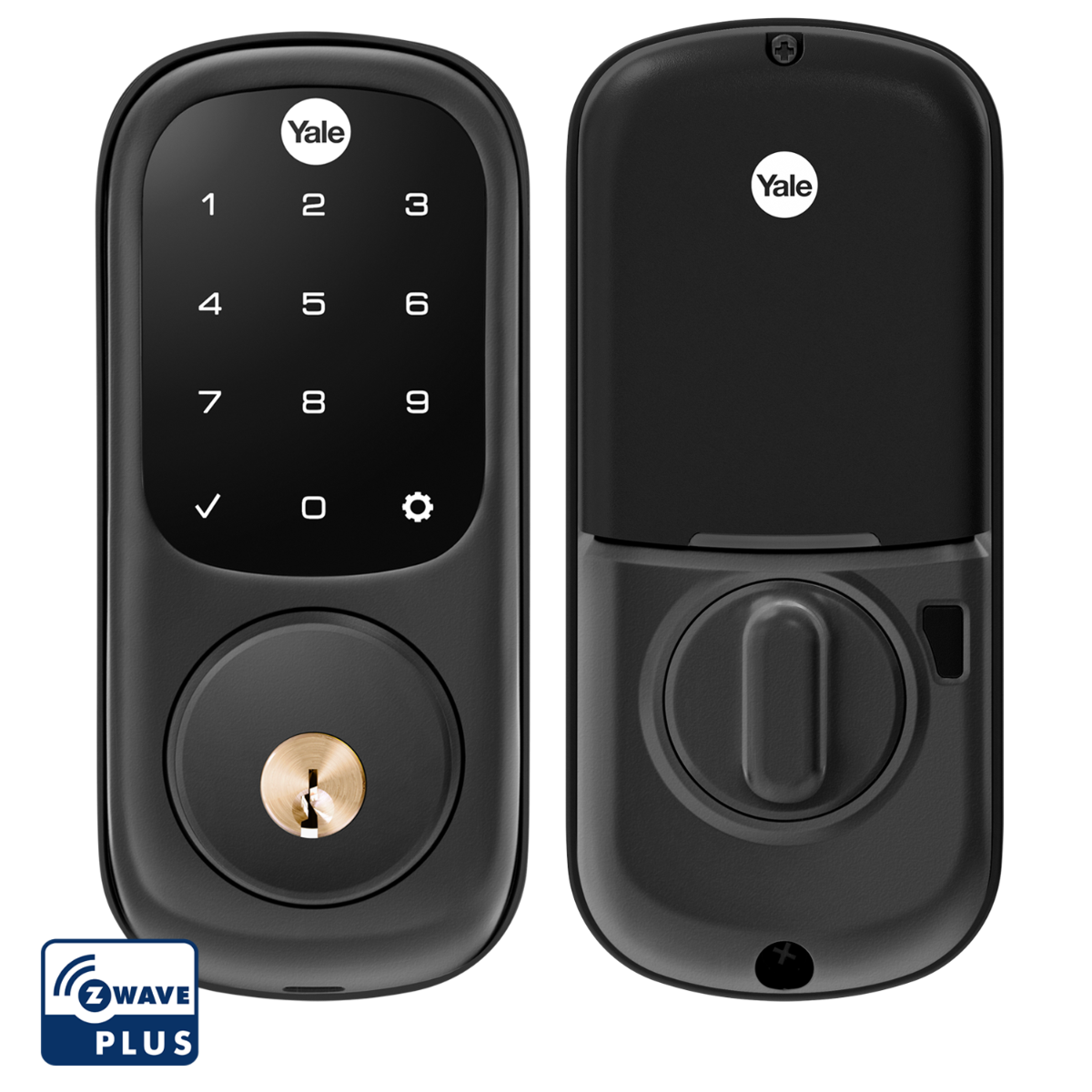 Assure Touchscreen Deadbolt w- Z-Wave, Black Suede