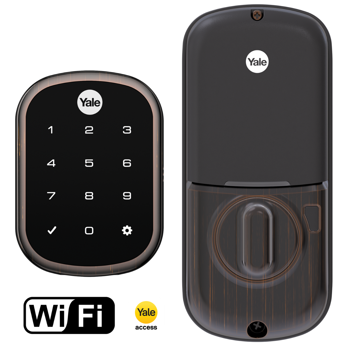 Assure Touchscreen Keyless Deadbolt w- WiFi, Rubbed Bronze