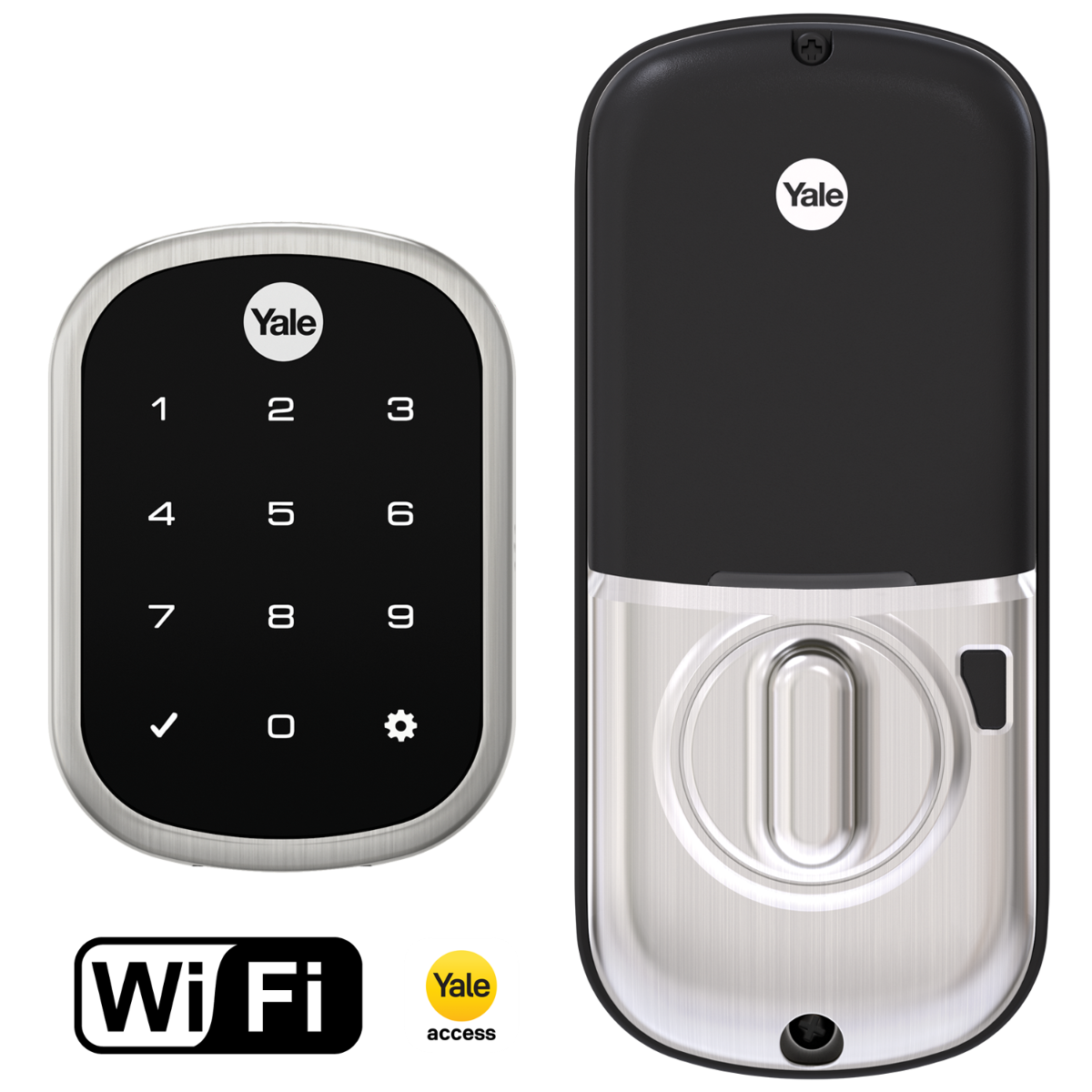 Assure Touchscreen Keyless Deadbolt w- WiFi, Satin Nickel