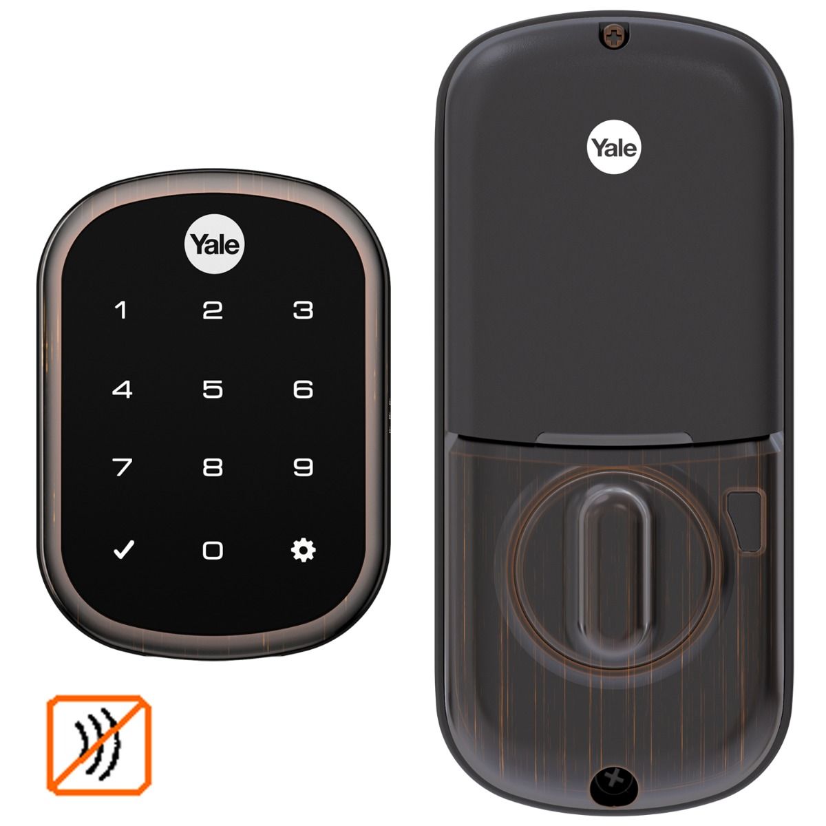 Assure Touchscreen Keyless Deadbolt w- NoRadio, Rubbed Bronz