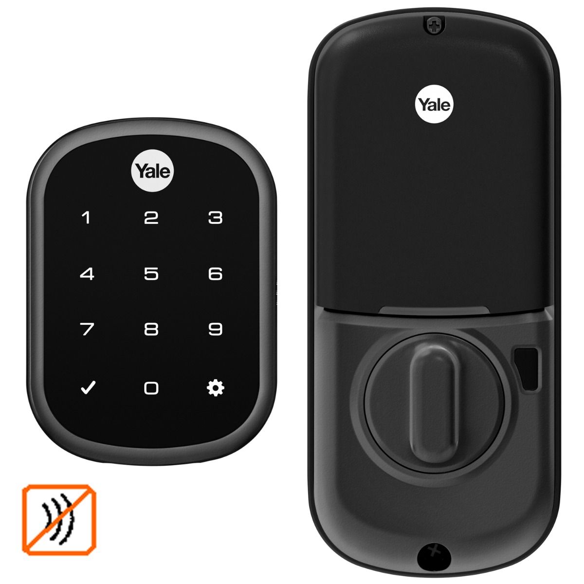 Assure Touchscreen Keyless Deadbolt w- NoRadio, Black Suede