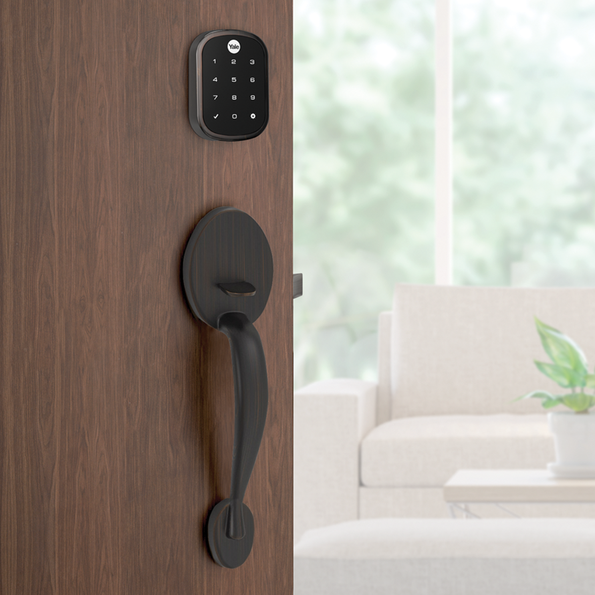 Assure Touchscreen Keyless Deadbolt w- Z-Wave, Rubbed Bronze