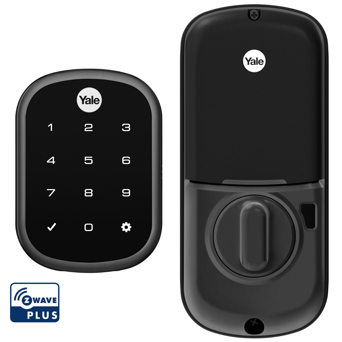 Assure Touchscreen Keyless Deadbolt w- Z-Wave, Black Suede