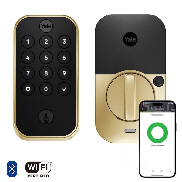 Pro2 Keyed Keypad Deadbolt, Wi-Fi, Brass