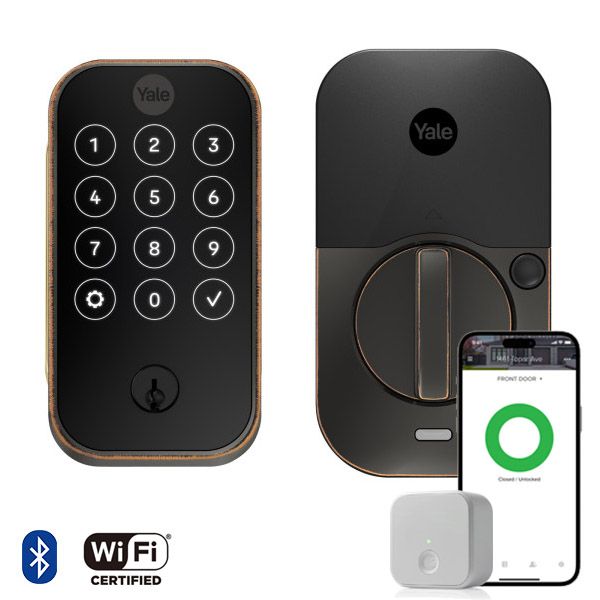 Pro2 Keyed Touchscreen Deadbolt, BT & WiFi Bridge, Bronze