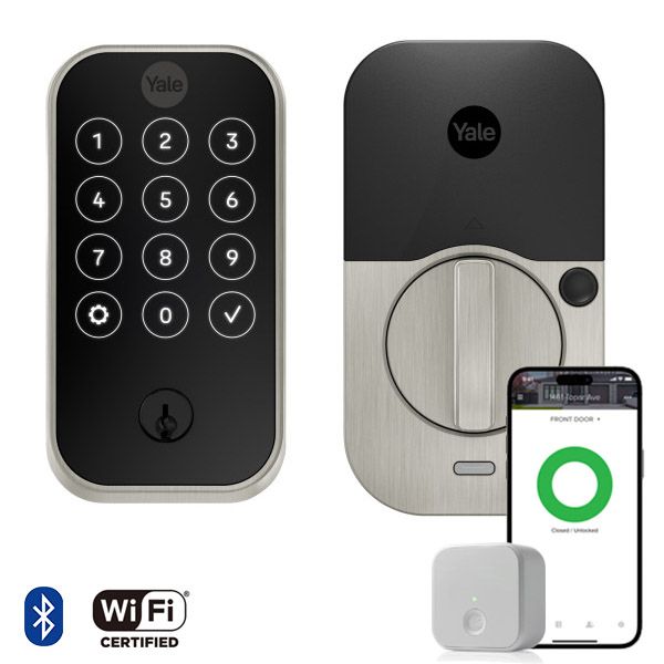 Pro2 Keyed Touchscreen Deadbolt, BT & WiFi Bridge, Nickel