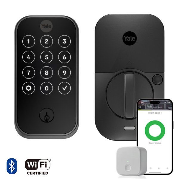 Pro2 Keyed Touchscreen Deadbolt, BT & WiFi Bridge, Black