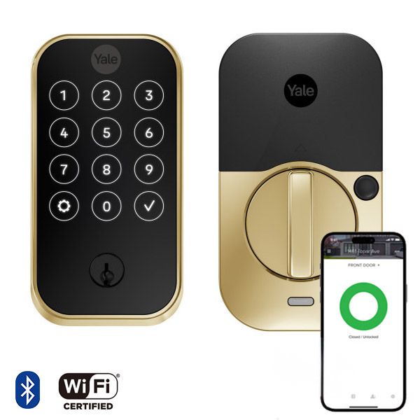 Pro2 Keyed Touchscreen Deadbolt, Wi-Fi, Brass