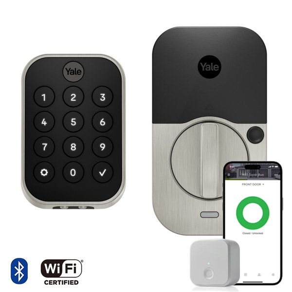 Pro2 Key-Free Keypad Deadbolt, BT & WiFi Bridge,Satin Nickel