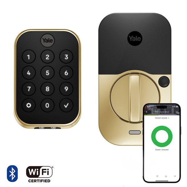 Pro2 Key-Free Keypad Deadbolt, Wi-Fi, Brass