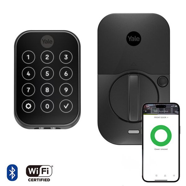 Pro2 Key-Free Touchscreen Deadbolt, Wi-Fi, Black Suede