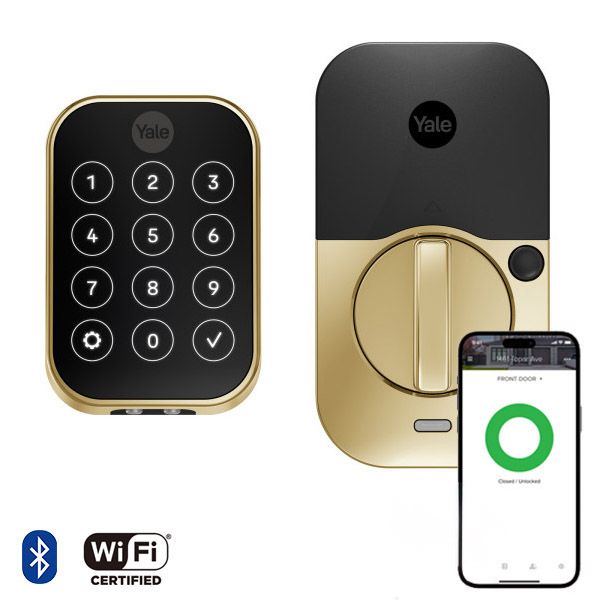 Pro2 Key-Free Touchscreen Deadbolt, Wi-Fi, Brass