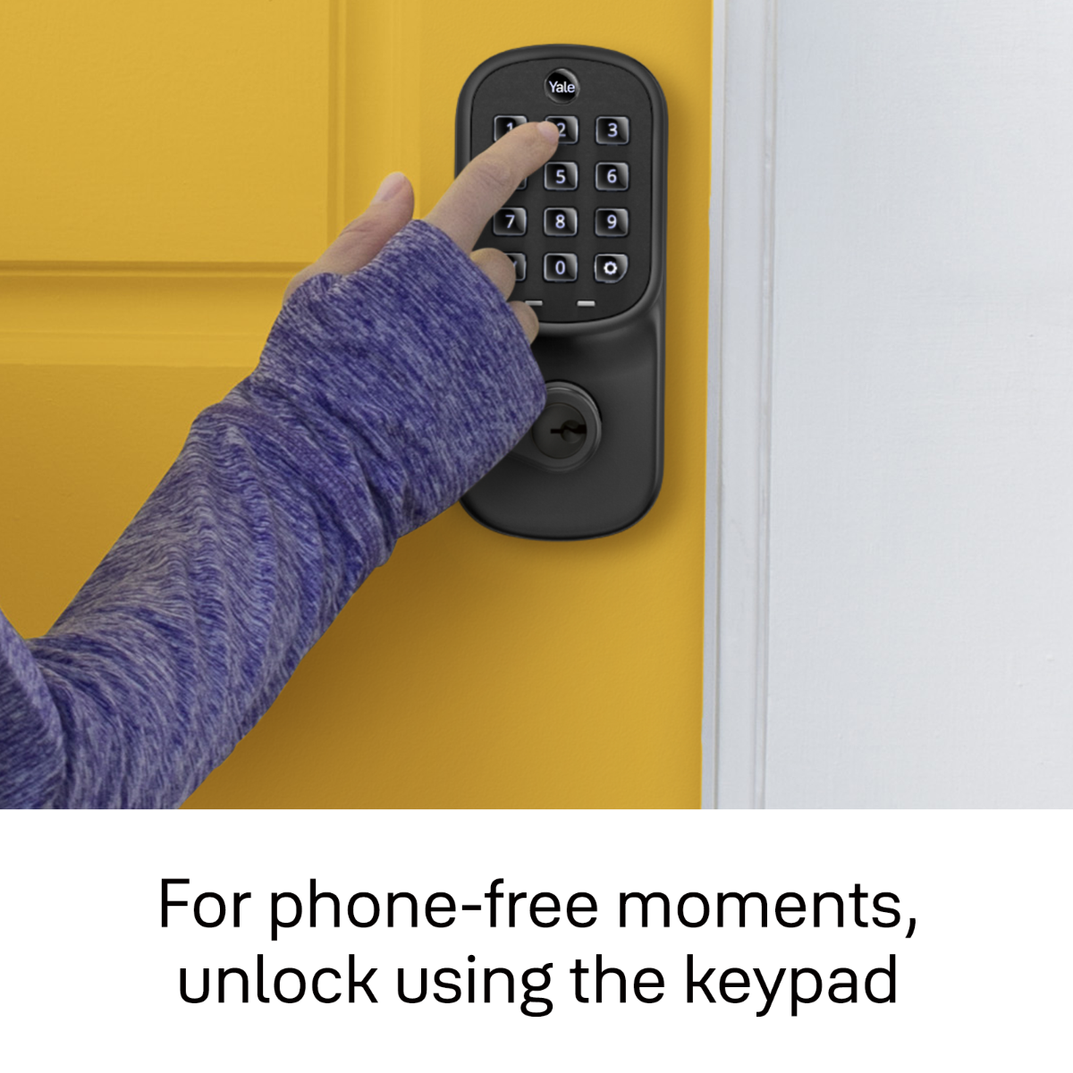 Assure Keypad & Keyed Lever w- Z-Wave, Black Suede