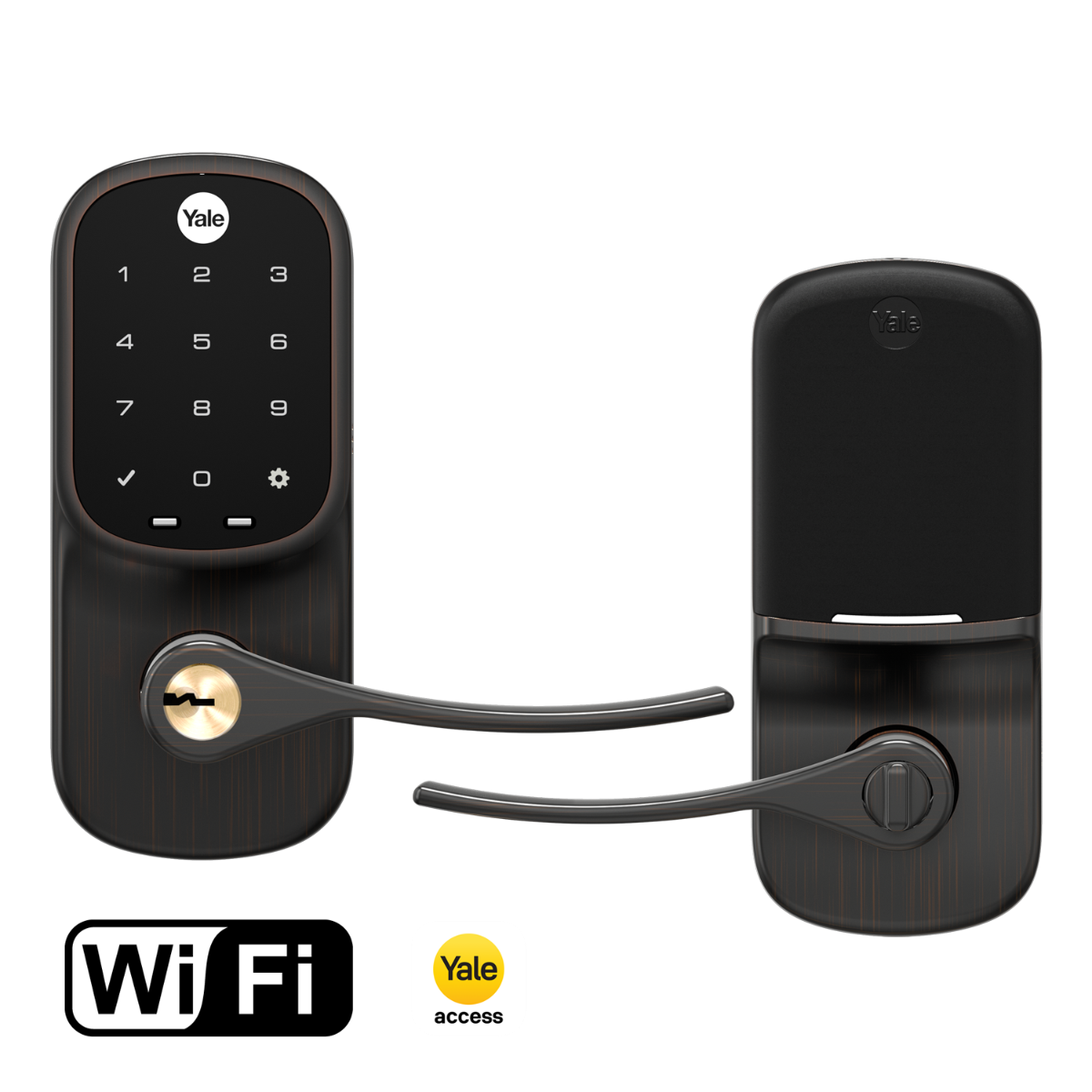 Assure Touchscreen & Keyed Lever w- WiFi, Oil Rubbed Bronze