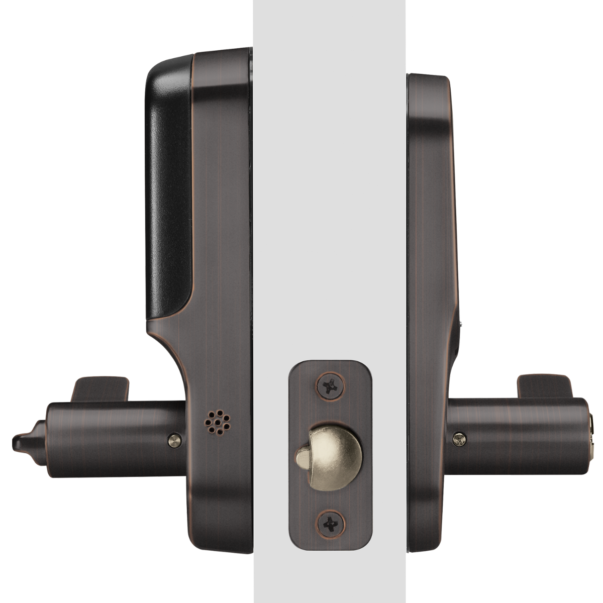 Assure Touchscreen & Keyed Lever w- Z-Wave, Rubbed Bronze