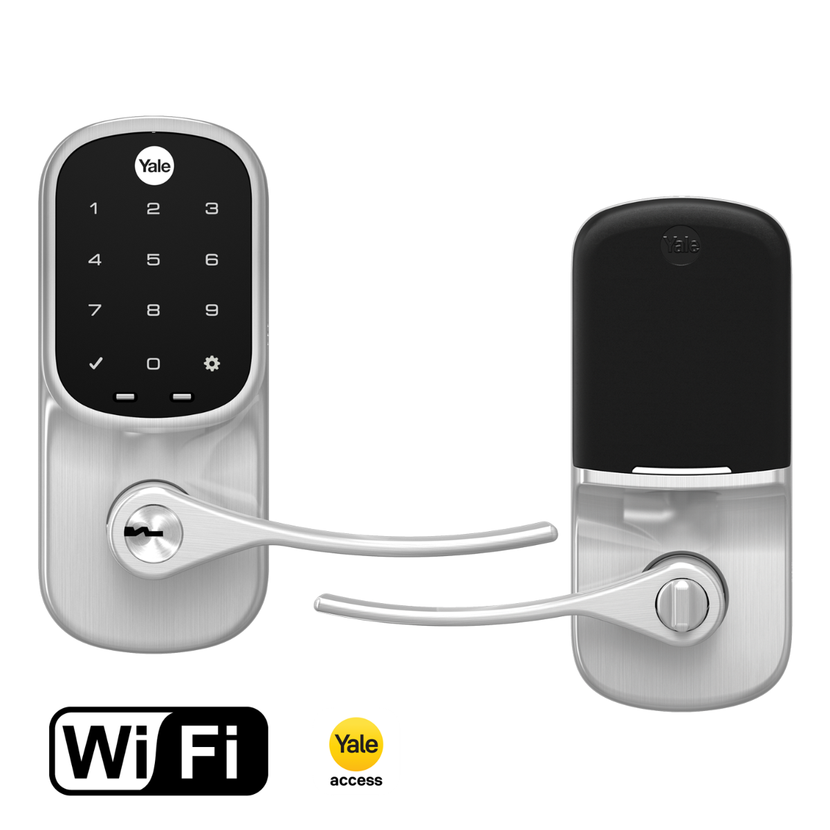 Assure Touchscreen & Keyed Lever w- WiFi, Satin Nickel